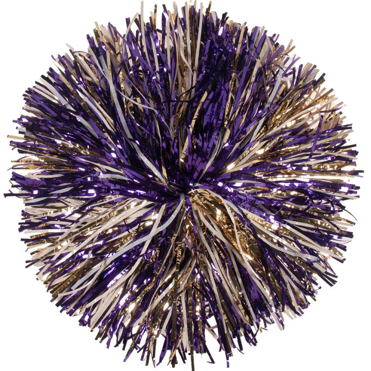 Custom  Metallic "XL" Narrow Streamer Poms | Solid, 2-Color, 3-Color