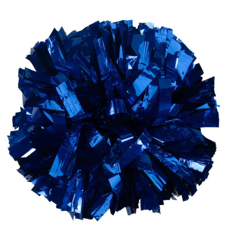 Royal Blue Metallic Poms