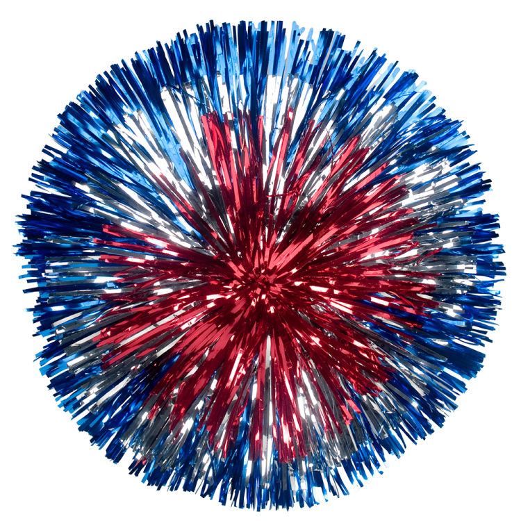 Custom Metallic Narrow Streamer Poms | Bullseye