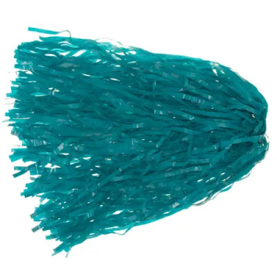 Teal rooter pom streamers