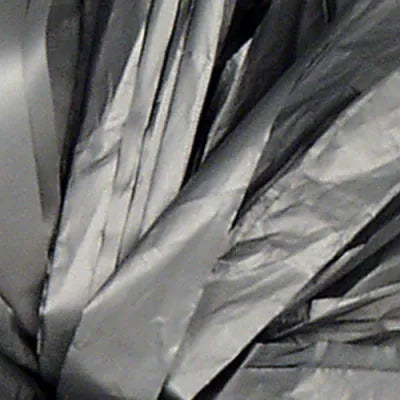 Grey plastic streamers