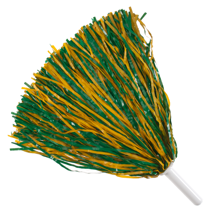 Kelly Green and Bright Gold 1250 streamer Cheerstar Pom