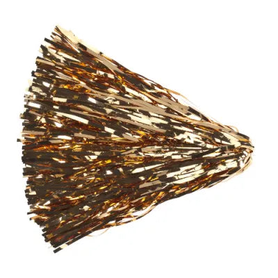 Gold metallic rooter pom streamers
