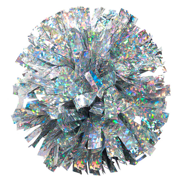 Silver Crystal Pom Pom for Cheerleading and Dance