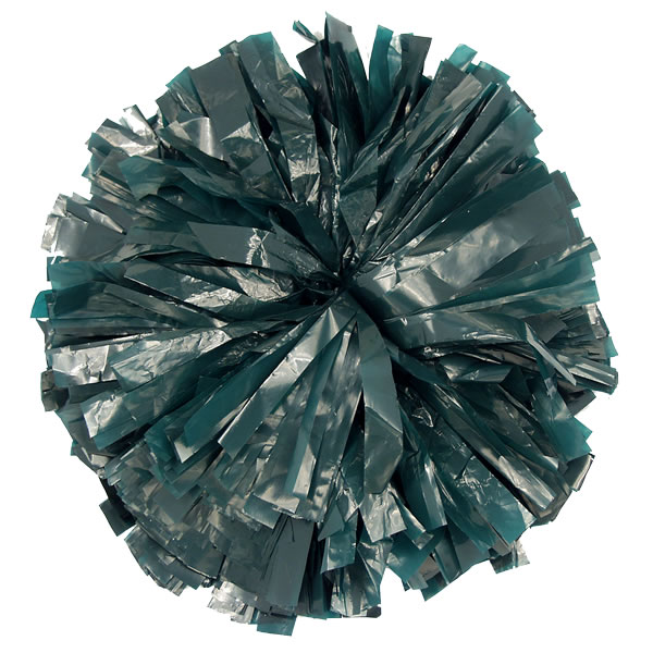 forest green plastic pom pom for dance and cheerleading performances