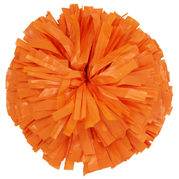 Tennessee Orange Wet Look pom pom for cheerleading and dance perfomances