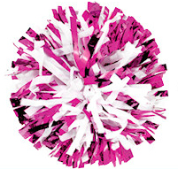 Plastic Awareness Pink Stock Poms - Adult